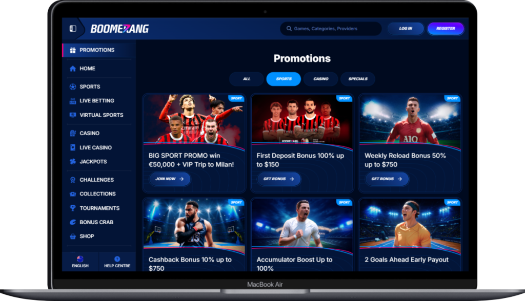 Promoties & Bonus Programma BoomerangBet